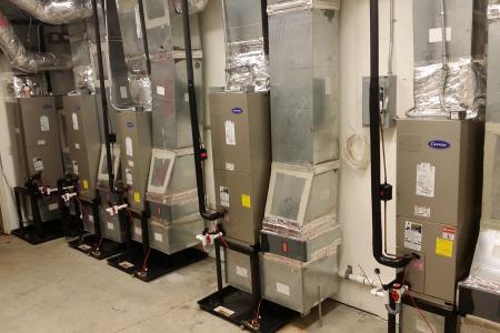 Interior Carrier heat exchangers for FCB Bank, Garner NC