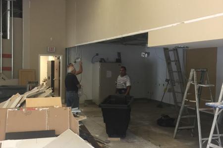 South State Bank lobby remodel in progress